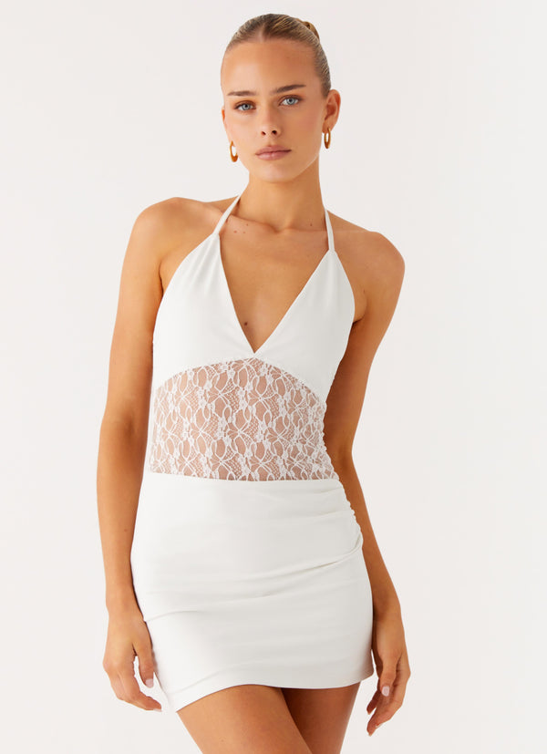 peppermayo Peppermayo Exclusive - Enchant Lace Mini Dress - Ivory