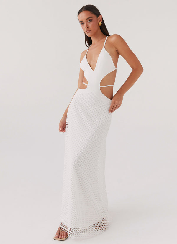 peppermayo Peppermayo Exclusive - Enchanted Melodies Maxi Dress - White
