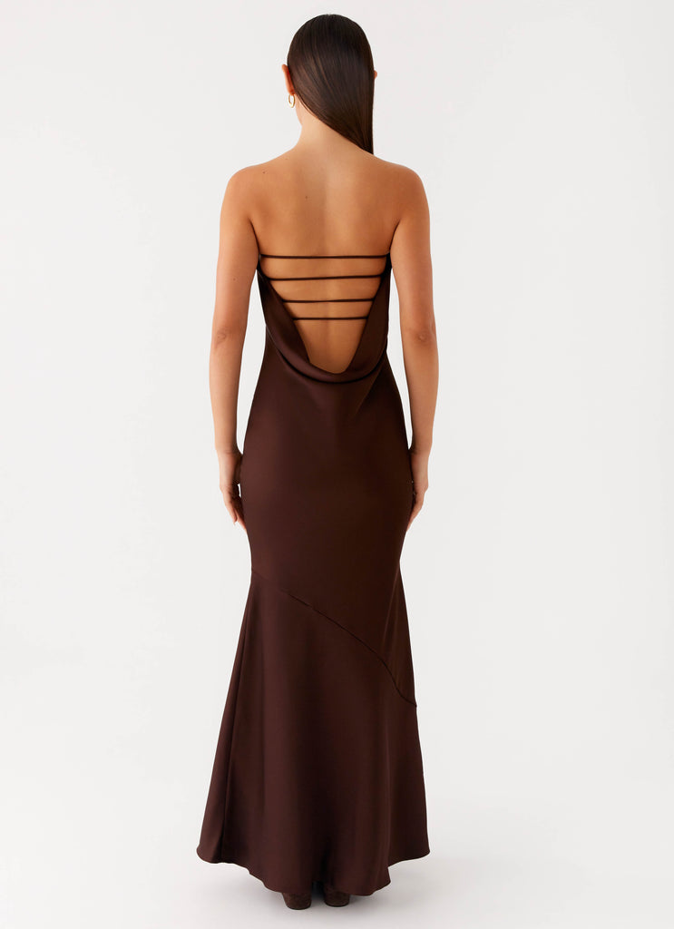 Peppermayo Peppermayo Exclusive - Endless Nights Maxi Dress - Chocolate