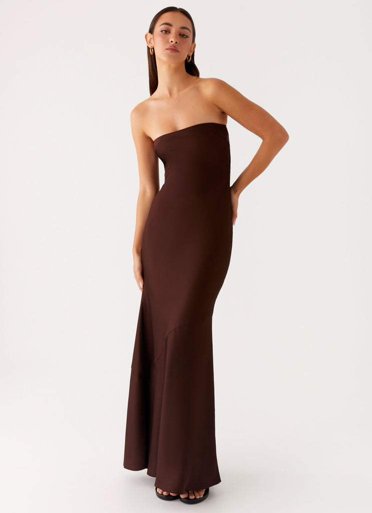 Peppermayo Peppermayo Exclusive - Endless Nights Maxi Dress - Chocolate