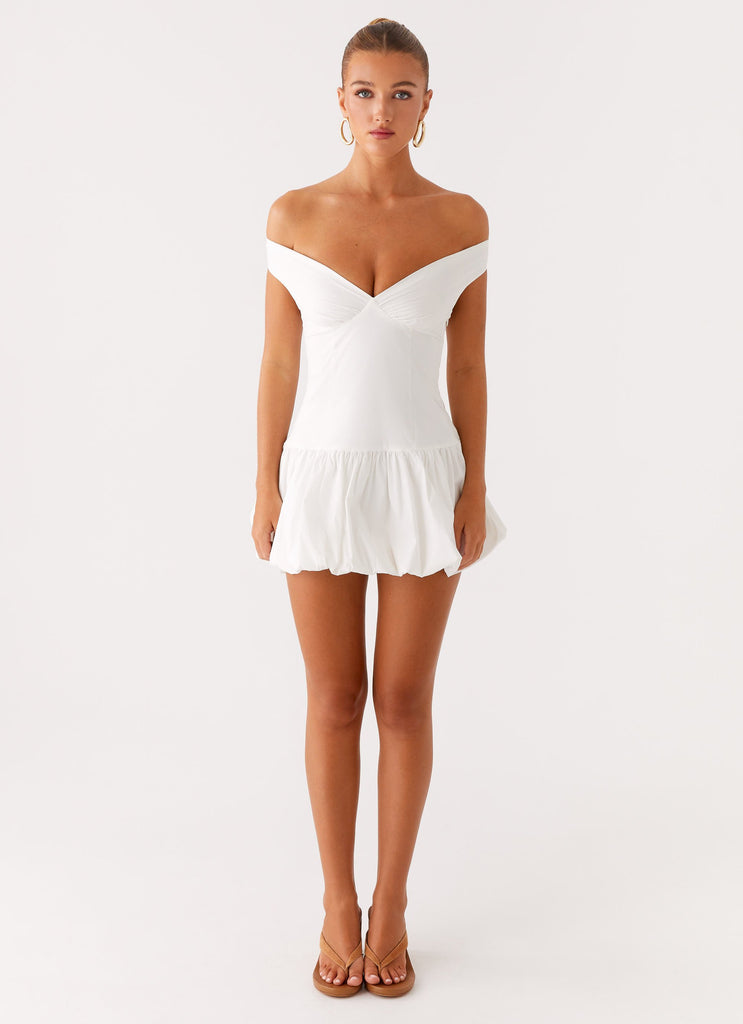 Peppermayo Peppermayo Exclusive - Endless Romance Off Shoulder Mini Dress - White