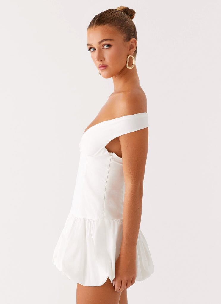Peppermayo Peppermayo Exclusive - Endless Romance Off Shoulder Mini Dress - White