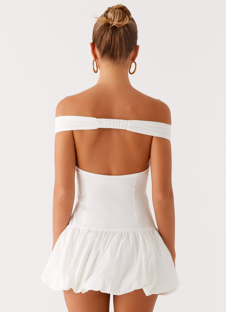 Peppermayo Peppermayo Exclusive - Endless Romance Off Shoulder Mini Dress - White