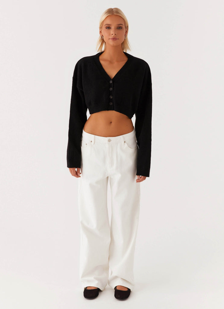 Peppermayo Peppermayo Exclusive - Endlessly Cropped Cardigan - Black