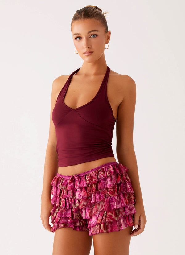 peppermayo Peppermayo Exclusive - Entertain Me Bloomer Shorts - Lavender Lagoon