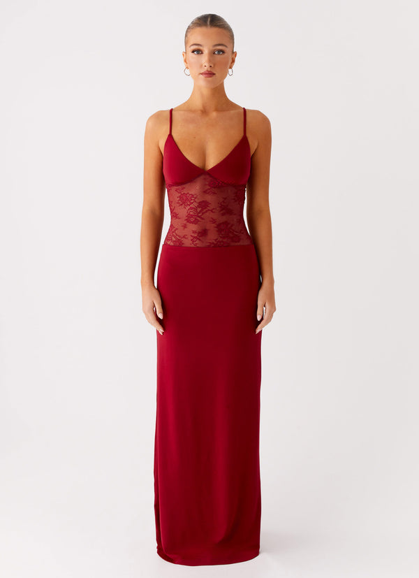 peppermayo Peppermayo Exclusive - Envy Maxi Dress - Maroon