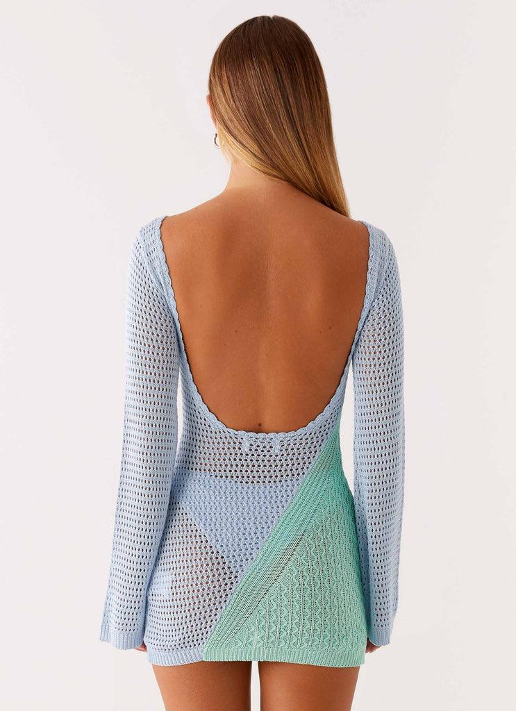 Peppermayo Peppermayo Exclusive - Estie Long Sleeve Crochet Mini Dress - Multi