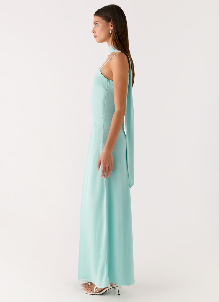 Peppermayo Peppermayo Exclusive - Eternelle Square Neck Maxi Dress - Teal