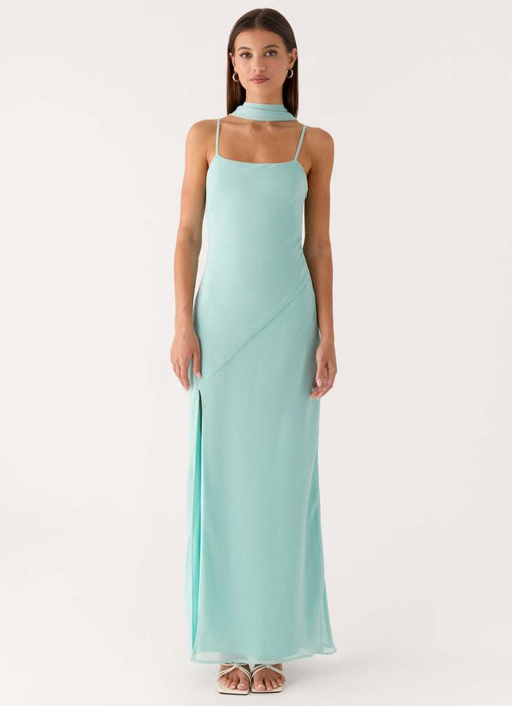 Peppermayo Peppermayo Exclusive - Eternelle Square Neck Maxi Dress - Teal