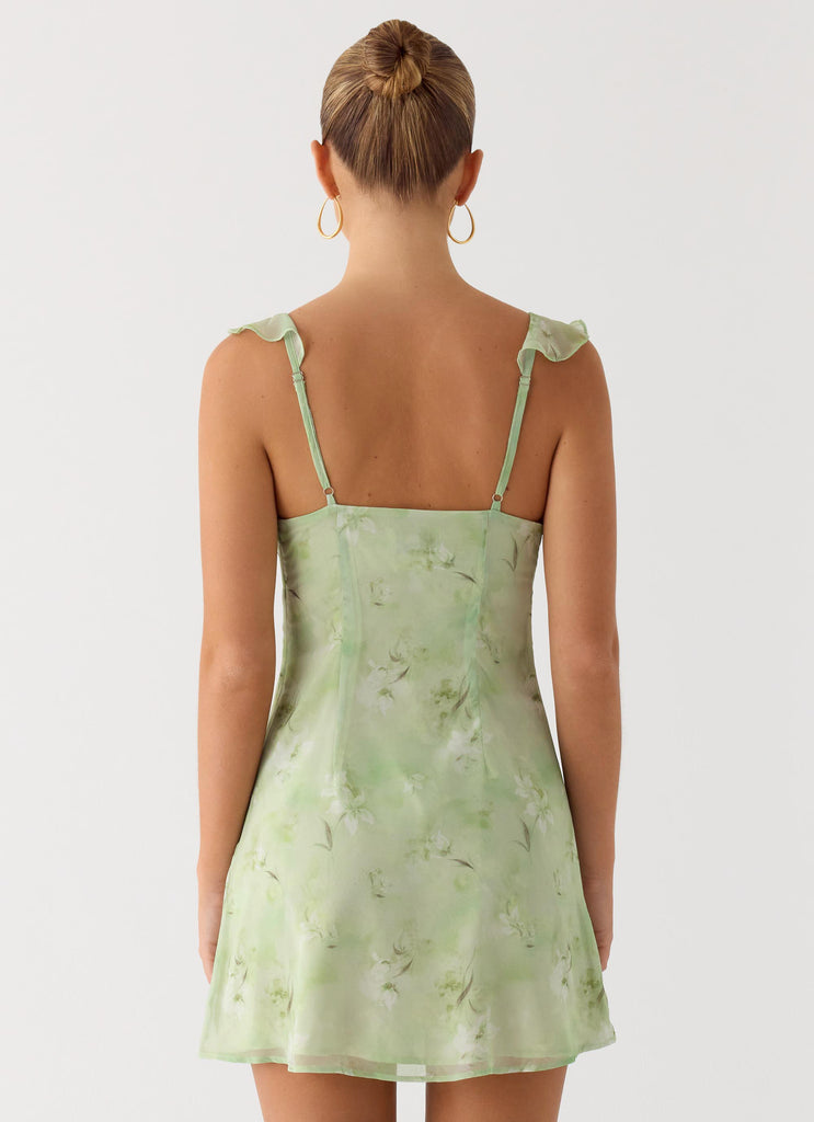 Peppermayo Peppermayo Exclusive - Europa Mini Dress - Blurred Lime