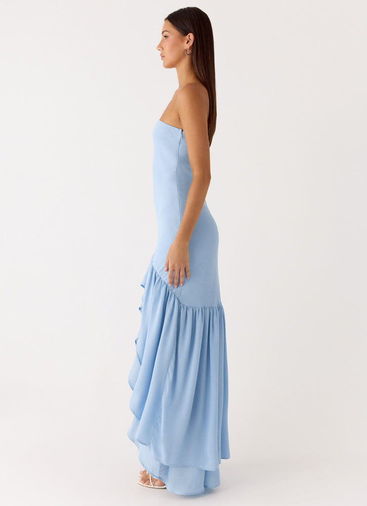 Peppermayo Peppermayo Exclusive - Evander Chiffon Maxi Dress - Blue