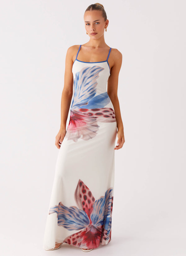 peppermayo Peppermayo Exclusive - Everett Maxi Dress - White Sea Bloom