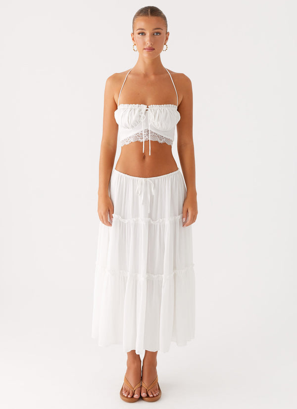 peppermayo Peppermayo Exclusive - Evi Midi Skirt - Ivory