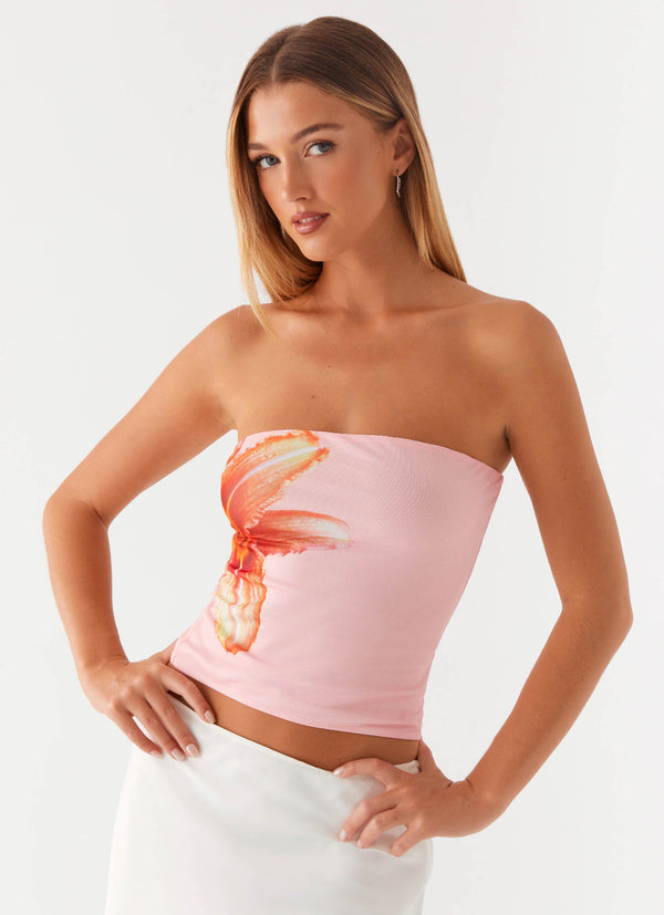 peppermayo Peppermayo Exclusive - Fall For You Strapless Top - Pink