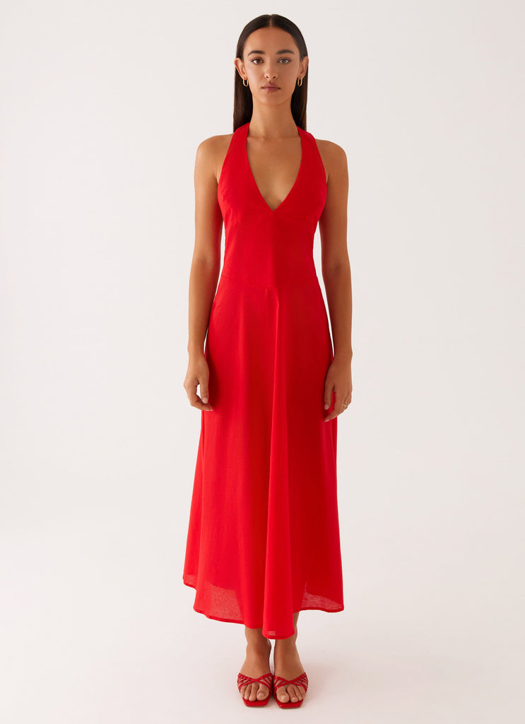 Peppermayo Peppermayo Exclusive - Falling For You Midi Dress - Red