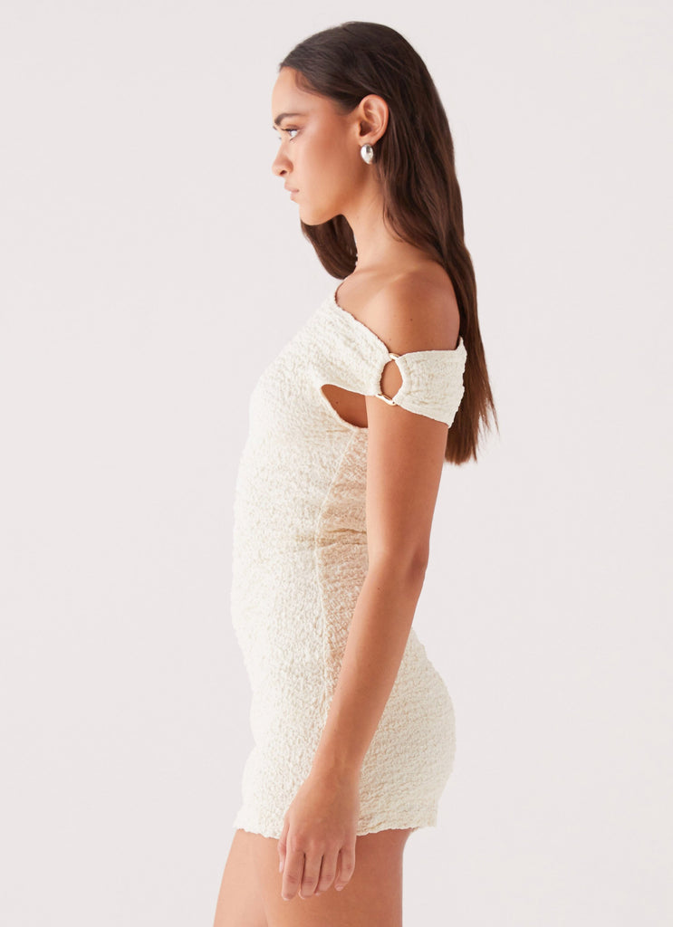 Peppermayo Peppermayo Exclusive - Farah Off Shoulder Mini Dress - White