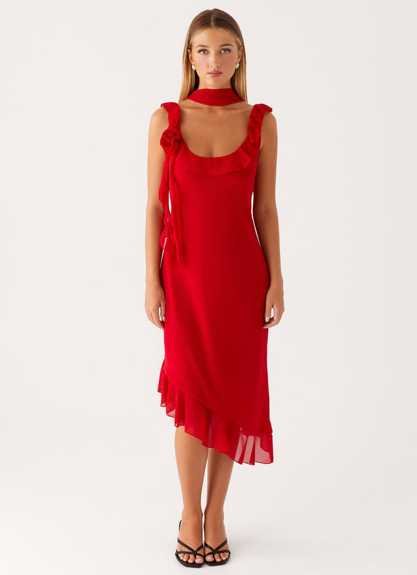 peppermayo Peppermayo Exclusive - Fariday Midi Dress - Red