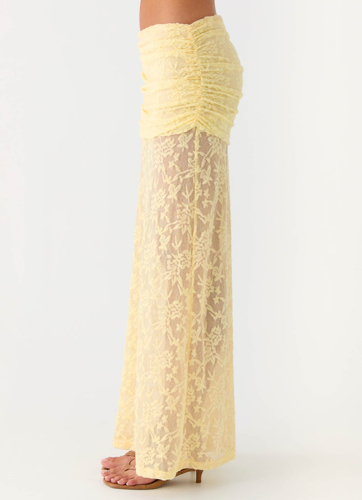 Peppermayo Peppermayo Exclusive - Farruko Jacquard Maxi Skirt - Butter
