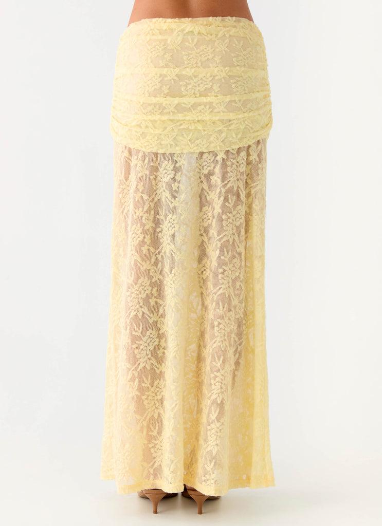 Peppermayo Peppermayo Exclusive - Farruko Jacquard Maxi Skirt - Butter