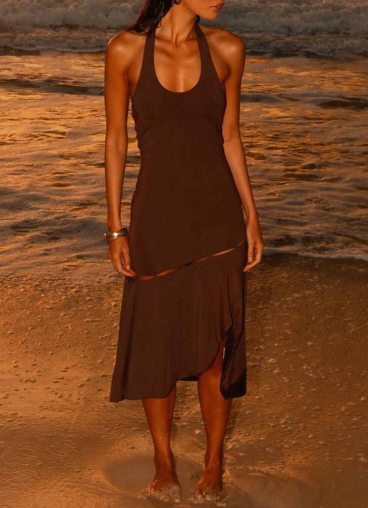 Peppermayo Peppermayo Exclusive - Fast Times Midi Dress - Chocolate