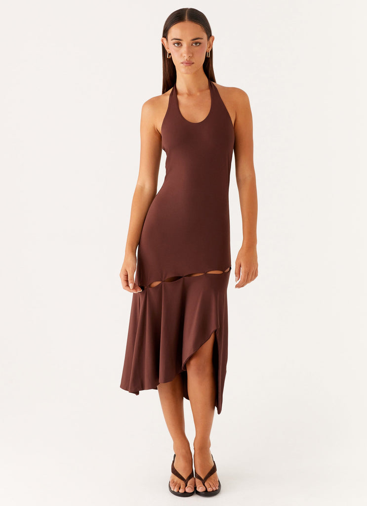 Peppermayo Peppermayo Exclusive - Fast Times Midi Dress - Chocolate