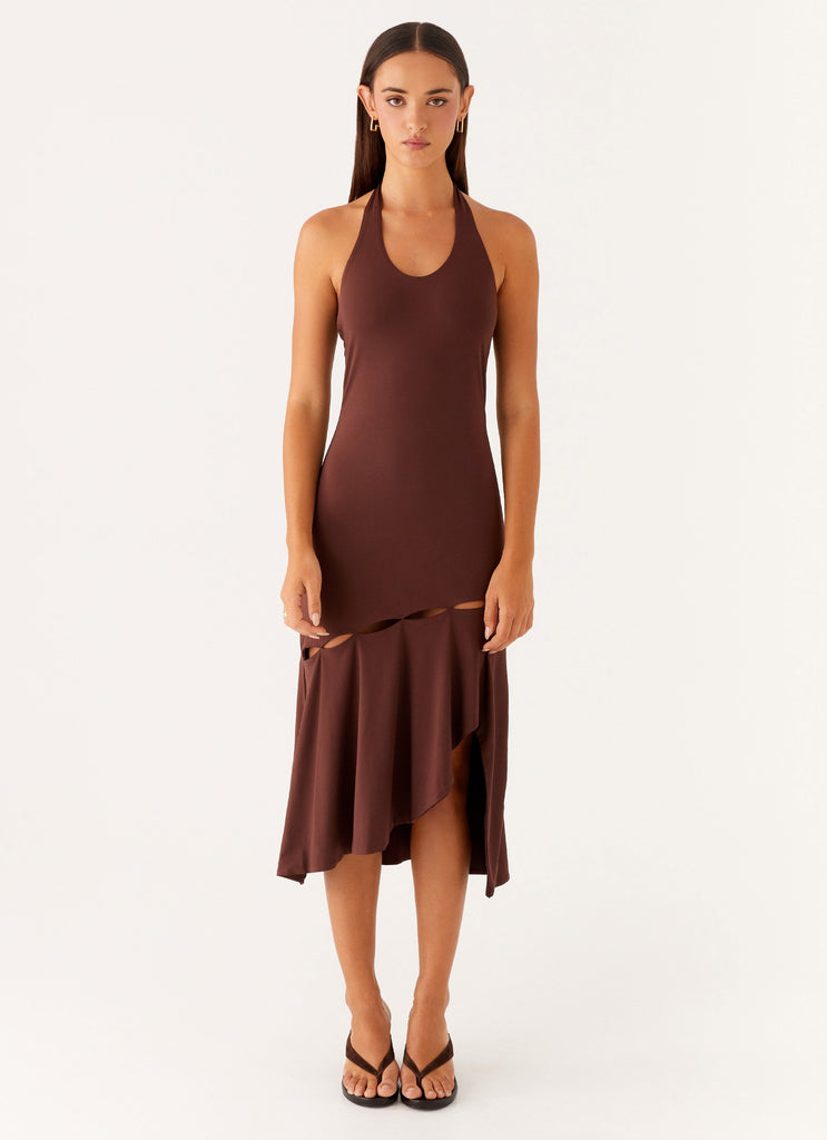 Peppermayo Peppermayo Exclusive - Fast Times Midi Dress - Chocolate