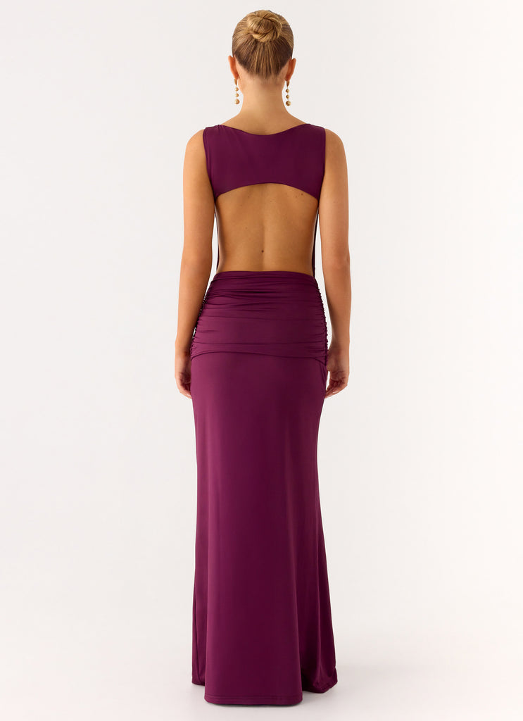 Peppermayo Peppermayo Exclusive - Fault Line Maxi Dress - Plum