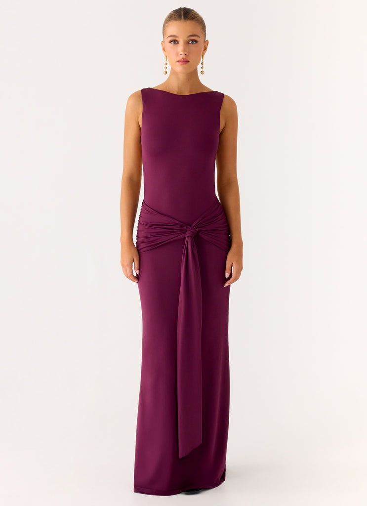 Peppermayo Peppermayo Exclusive - Fault Line Maxi Dress - Plum