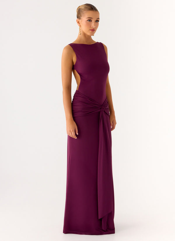 peppermayo Peppermayo Exclusive - Fault Line Maxi Dress - Plum peppermayo Peppermayo Exclusive - Fault Line Maxi Dress - Plum