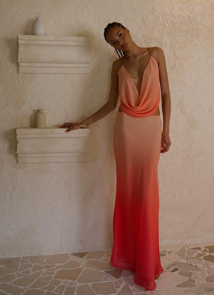 Peppermayo Peppermayo Exclusive - Feliciana Cowl Top - Sunset Ombre