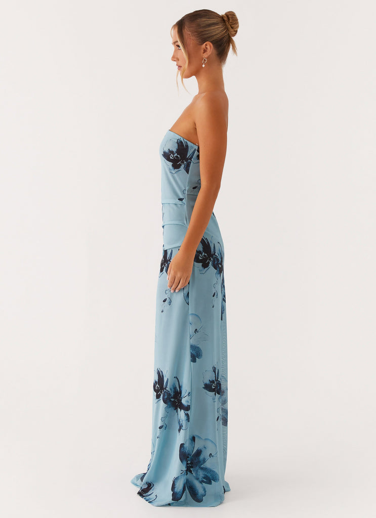 Peppermayo Peppermayo Exclusive - Field Of Dreams Maxi Dress - Blue Black Floral