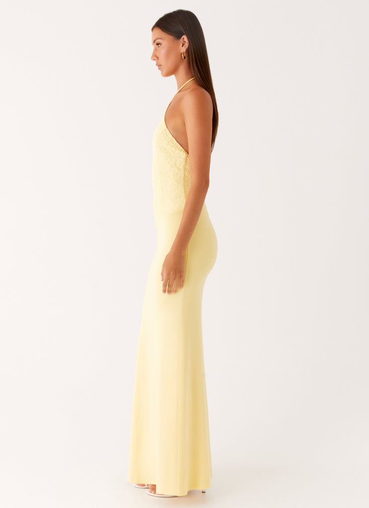 Peppermayo Peppermayo Exclusive - Fiesta Halter Maxi Dress - Sunny Yellow