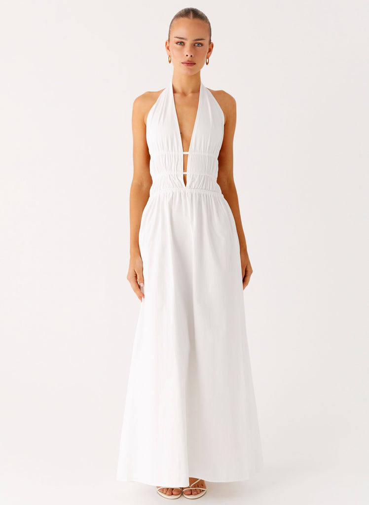 Peppermayo Peppermayo Exclusive - Figaro Halter Maxi Dress - White