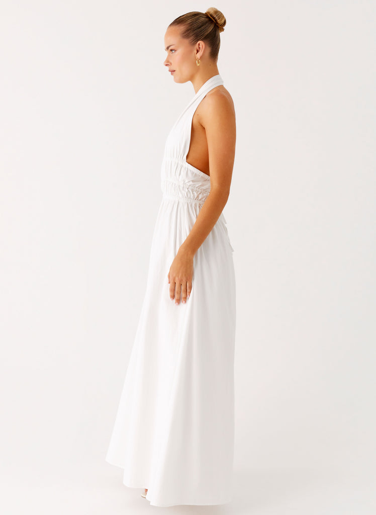 Peppermayo Peppermayo Exclusive - Figaro Halter Maxi Dress - White