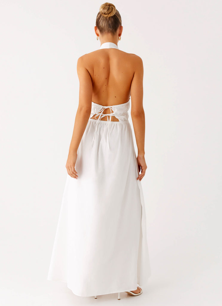 Peppermayo Peppermayo Exclusive - Figaro Halter Maxi Dress - White