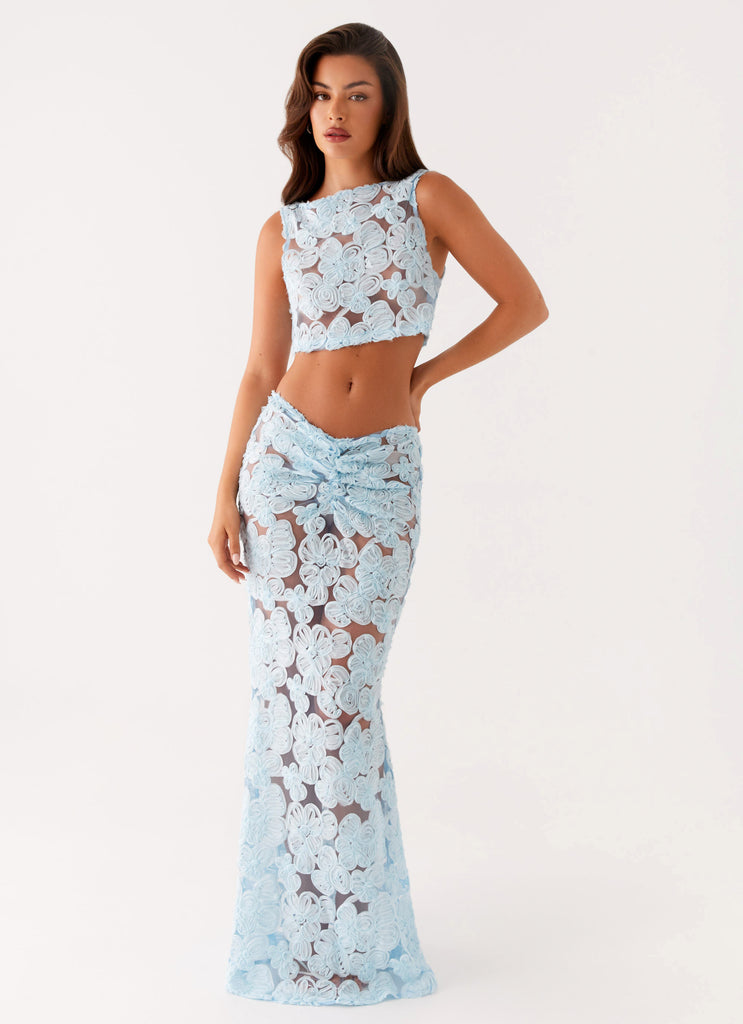 Peppermayo Peppermayo Exclusive - Fiorella Floret Maxi Skirt - Blue