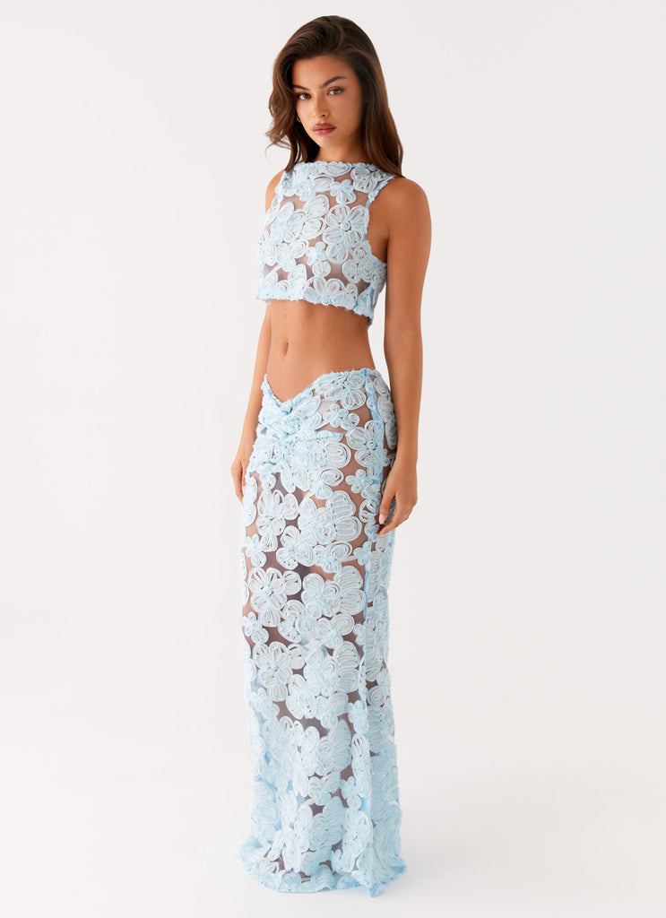 Peppermayo Peppermayo Exclusive - Fiorella Floret Maxi Skirt - Blue