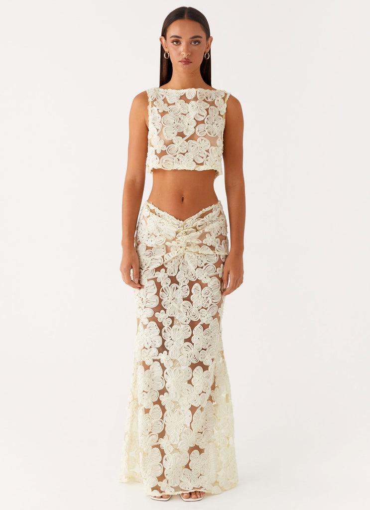 Peppermayo Peppermayo Exclusive - Fiorella Floret Maxi Skirt - Yellow