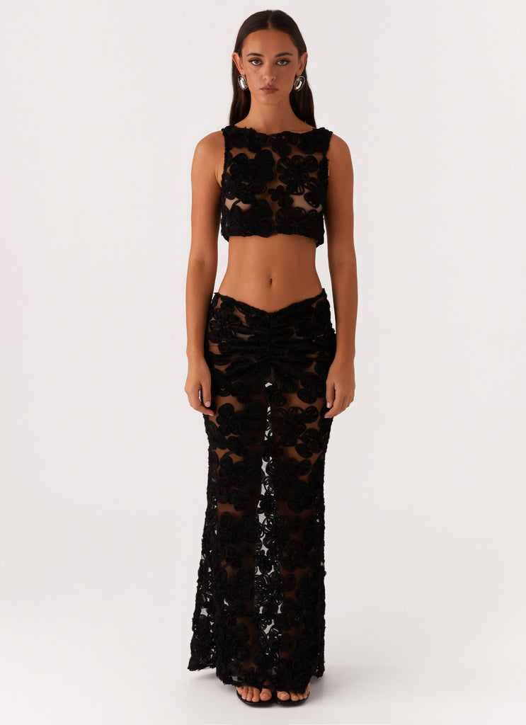 Peppermayo Peppermayo Exclusive - Fiorella Floret Top - Black