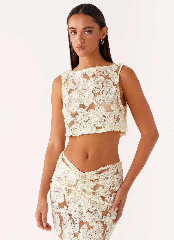 peppermayo Peppermayo Exclusive - Fiorella Floret Top - Yellow
