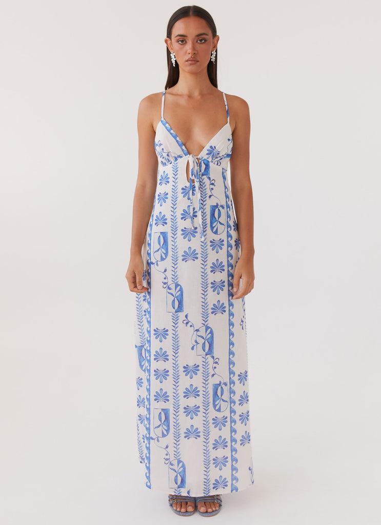 Peppermayo Peppermayo Exclusive - Flora Linen Maxi Dress - Floral Wave