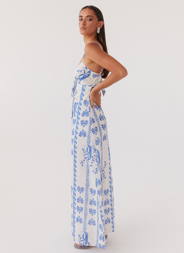 Peppermayo Peppermayo Exclusive - Flora Linen Maxi Dress - Floral Wave