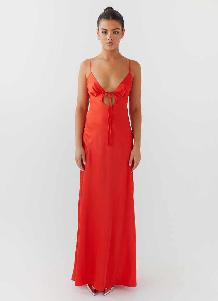 Peppermayo Peppermayo Exclusive - Flora Satin Maxi Dress - Citrus