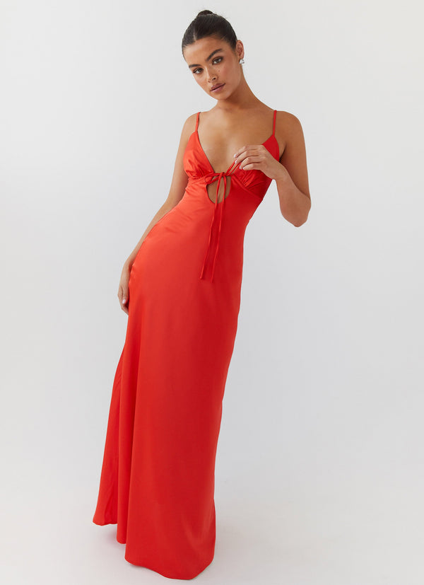 peppermayo Peppermayo Exclusive - Flora Satin Maxi Dress - Citrus