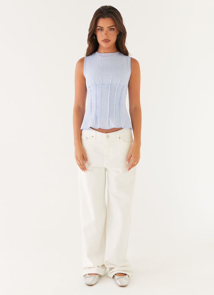 Peppermayo Peppermayo Exclusive - Franco Tie Back Top - Blue