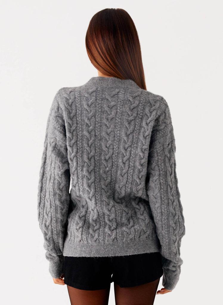 Peppermayo Peppermayo Exclusive - Frawley Cable Knit Cardigan - Grey