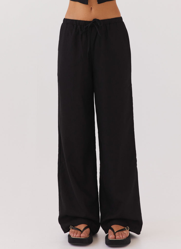 Peppermayo Peppermayo Exclusive - Fresh Face Linen Pants - Black