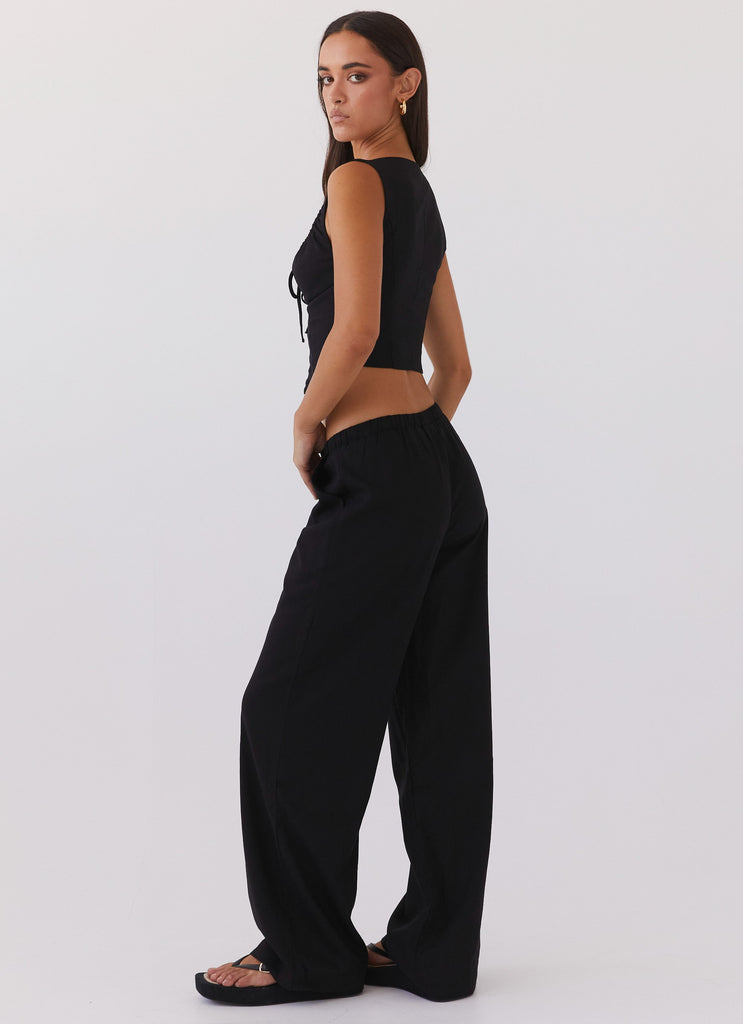 Peppermayo Peppermayo Exclusive - Fresh Face Linen Pants - Black