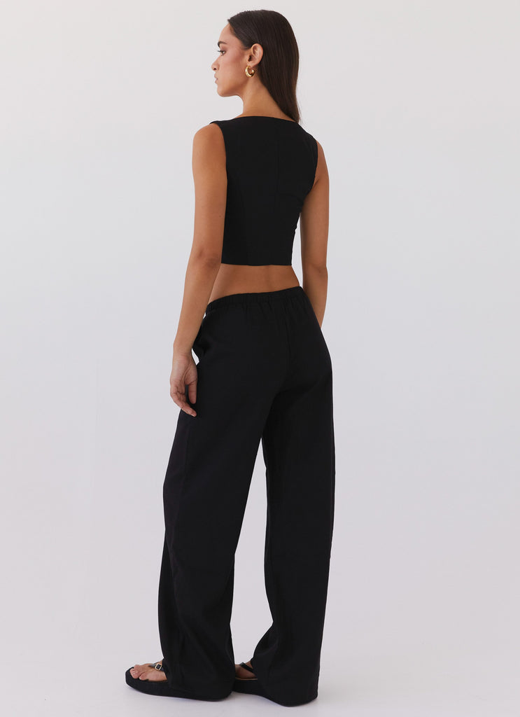Peppermayo Peppermayo Exclusive - Fresh Face Linen Pants - Black