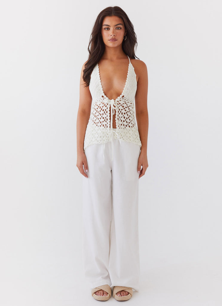 Peppermayo Peppermayo Exclusive - Fresh Face Linen Pants - White